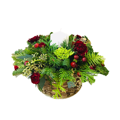 PICTURED: $79.99 RUSTIC TABLE CENTERPIECE FROM 4 SEASONS FLORIST