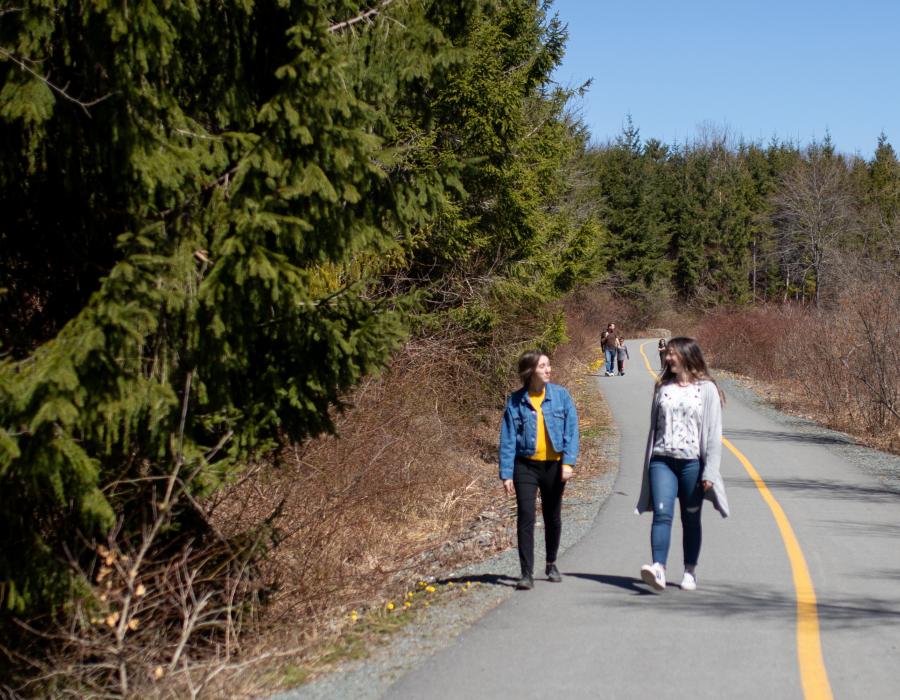 Walking on Sackville Greenway Trail